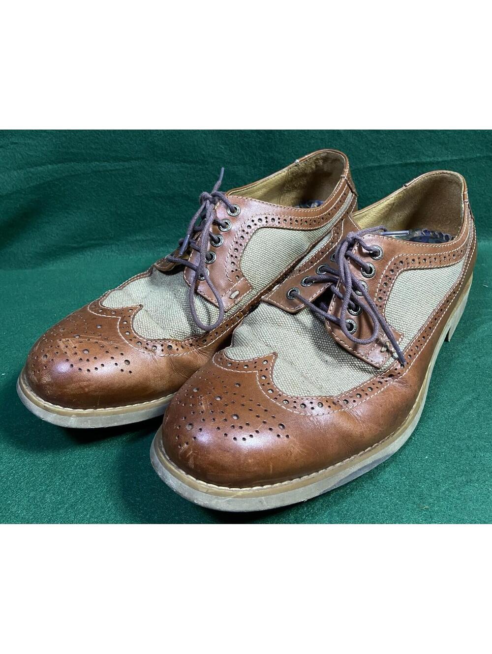 Johnson And Murphy Men's Garner Oxford Dress Shoes Brown Leather Wingtip 10.5 M